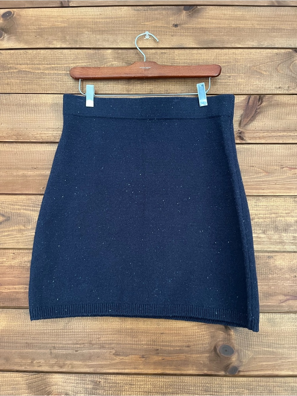 LOFT Navy Knit Mini Skirt Size S